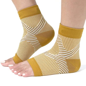 1 пара носков для компрессии голеностопного сустава при подошвенном фасциите, обеспечивающих поддержку стопы и свода стопы. Боль в пятке, облегчение ахиллова сухожилия.