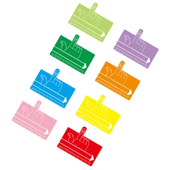 8 шт. красочных полосок для чтения с гидом, инструменты для лечения дислексии, детский инструмент для письма, прокладки для письма для малышей