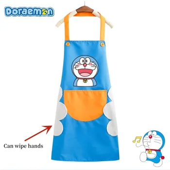 Doraemon анимация периферийный домашний отель гостиничная кухня водонепроницаемый маслостойкий фартук для протирания рук мультфильм милый новый оптом