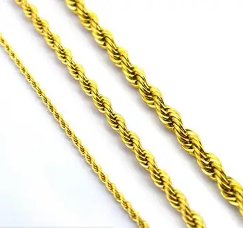 Fate Love в продаже 3 метра тонкой 2,3 мм золотой веревки из нержавеющей стали, цепочка для ювелирных изделий, маркировка ювелирных изделий 
