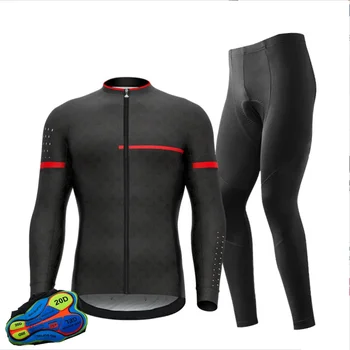 MTB Зимний термо-флисовый велосипед для верховой езды, мужской трикотажный костюм, Спортивная Новая одежда, нагрудники, теплые комплекты, комплект одежды для велоспорта Ropa