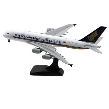 Авиалайнер гражданской авиации Singapore Airlines A380, модель из сплава и пластика в масштабе 1: 400, коллекция игрушек, изготовленных на заказ