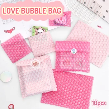 В стиле Ins Розовые утолщенные сумки с пузырьками в виде сердечек, сумка для упаковки канцелярских принадлежностей для девочек, Противоударный конверт, сумки для курьерской доставки
