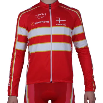 ВЕСНА-ЛЕТО, длинные велосипедные майки, 2019, сборная Дании, КРАСНЫЙ Mtb, мужская велосипедная одежда с длинным рукавом, велосипедная одежда