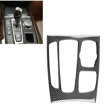 Карбоновое волокно LHD Автомобильная коробка переключения передач Панель Наклейка Рамка Крышка Отделка Полосы Декор для BMW 2014-2018 X5 X6 F15 F16