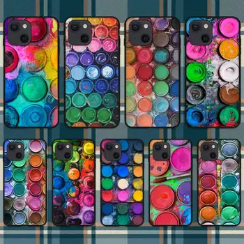 Красочная Палитра Акварельных Красок Чехол Для Телефона iPhone 11 12 Mini 13 14 Pro XS Max X 8 7 6s Plus 5 SE XR Shell