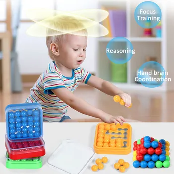 Мини-Детские Пластиковые Блоки Коробка-Головоломка Игра Мозговые Дразнилки Игрушка Интеллект 3D Монтессори Образовательный Подарок Вечеринка Пользу для Детей