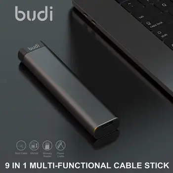 Многофункциональный смарт-адаптер BUDI, кабель для хранения карт, коробка для передачи данных, Универсальный кардридер для iPhone Samsung, держатель для телефона