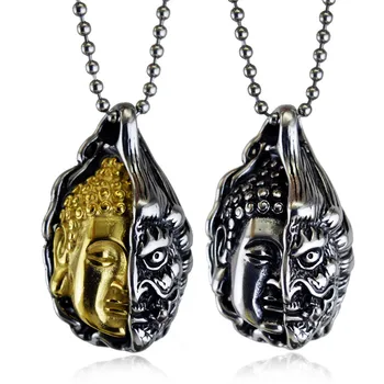 Новая подвеска из нержавеющей стали: ожерелье Buddha Magic с подвеской из титановой стали, Dominant First Jewelry
