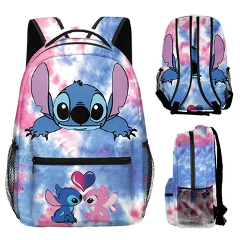 Новая школьная сумка MINISO Stitch с аниме-рисунком, рюкзак с полной печатью, уменьшающий нагрузку, лучший подарок для детей