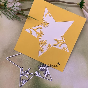 Новые металлические штампы в форме звезды в форме листа для скрапбукинга 