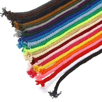 плетеная веревка 5 мм, плетеная веревка из 100% хлопка, тканевые веревки длиной 5 м, аксессуары для декоративного шнура, хлопчатобумажная плетеная веревка