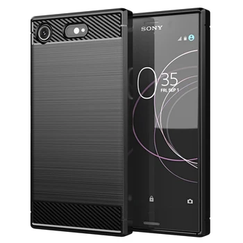 Противоударные Силиконовые Чехлы для Sony Xperia XZ1 Compact XZ1 mini Мягкий Чехол Для Телефона sony xperia xz1 Carbon Fiber Case Fundas