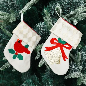 Рождественский чулок, Подвешенные на Рождественскую елку Чулки, Подвеска, Рождественский мешок для конфет, Рождественские Подвесные носки, Мультяшный чулок, прочный