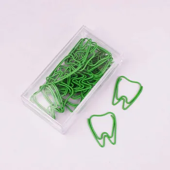 скрепки для зубных закладок 25шт, металлические скрепки для стоматологических закладок / зеленые скрепки для папок, канцелярские принадлежности, планировщик клипов Midori