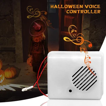Страшный реквизит с голосовой активацией звукового датчика на Хэллоуин, украшение для Хэллоуина, звуковой датчик, кричащий динамик, Реквизит ужасов в Доме с привидениями
