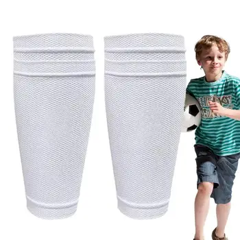 Футбольные носки для мальчиков, носки для защиты голени малышей, Дышащий эластичный двухслойный дизайн, впитывающий пот, Носки для защиты голени взрослых