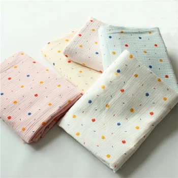 Хлопчатобумажная двойная марлевая ткань для младенцев 135x50 см, из которой делают одеяльную одежду, ткань для штанов от комаров